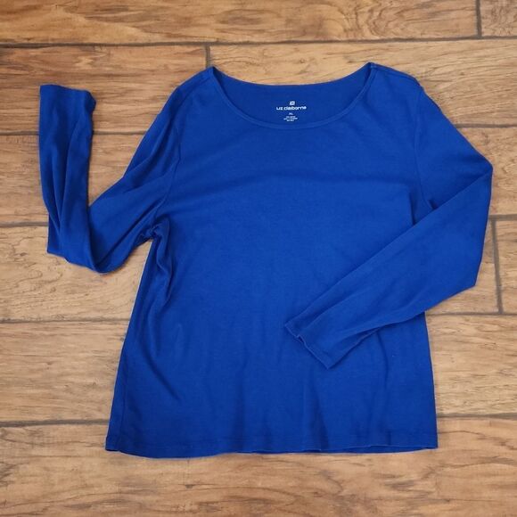 Liz Claiborne royal blue long sleeve top women's XL - Picture 1 of 4